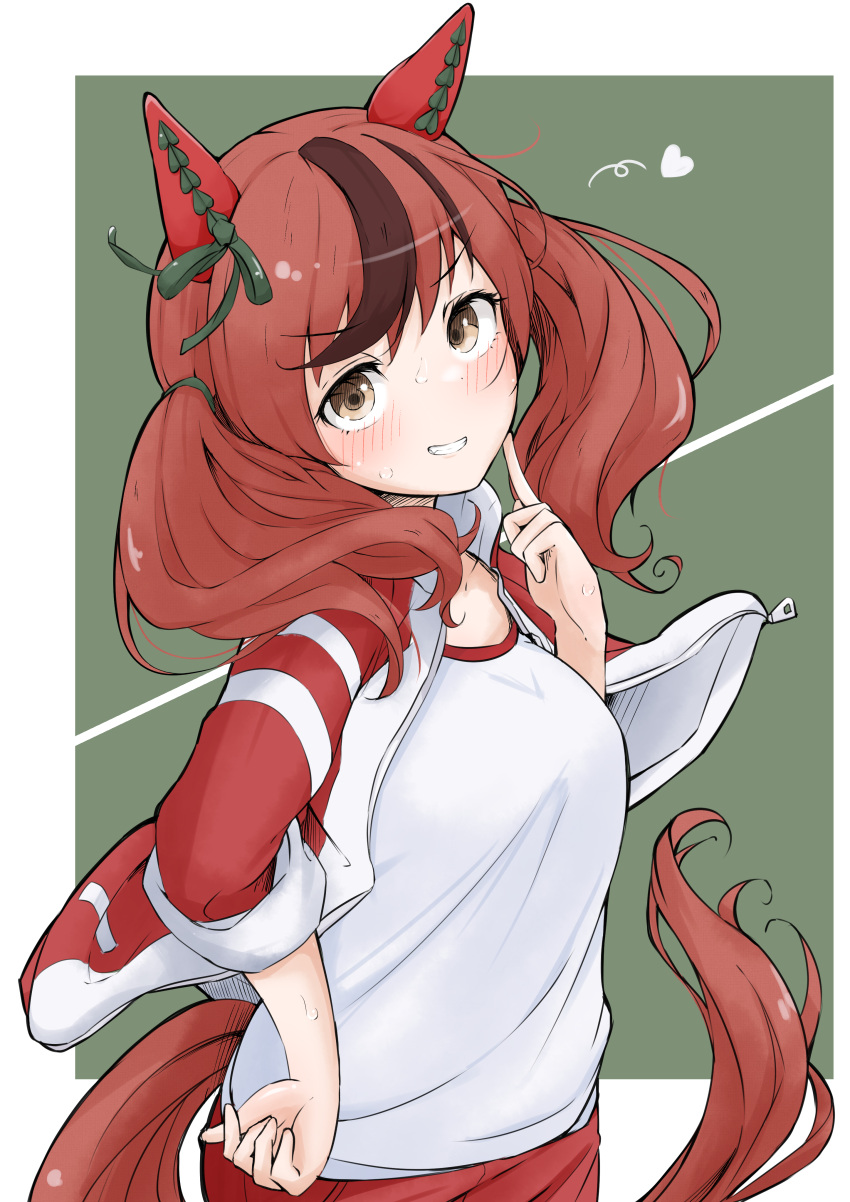 1girl, absurdres, alternate_costume, animal_ears, blush, breasts, brown_eyes, commentary_request