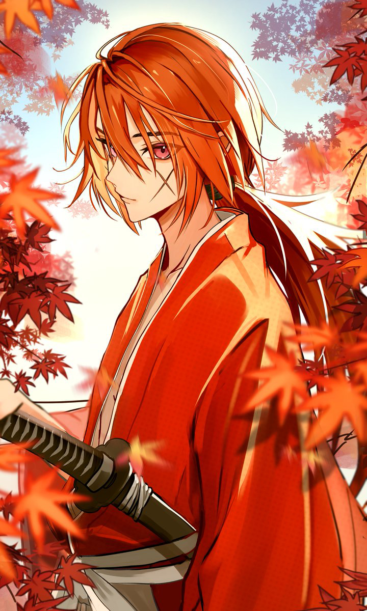 1boy, autumn, blurry, blurry_background, blurry_foreground, closed_mouth, collarbone, commentary_request