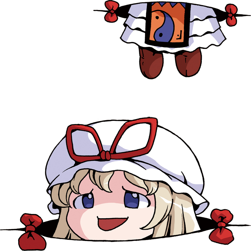 (ysy)s, hat, ribbon, touhou, yakumo_yukari, yoshiyasu98, yukkuri_shiteitte_ne