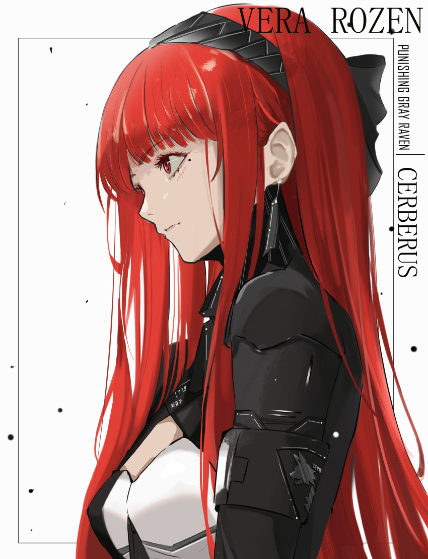 1girl, absurdres, asterisk727, black_bodysuit, black_hairband, bodysuit, breasts, character_name