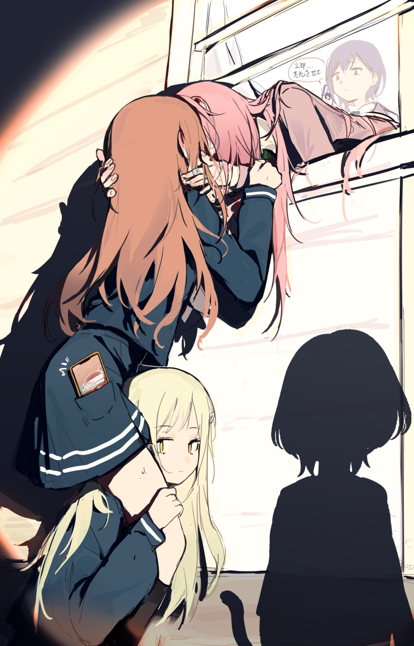 absurdres, bang_dream!, bang_dream!_it's_mygo!!!!!, blonde_hair, carrying, chihaya_anon, comedy, hair_ornament