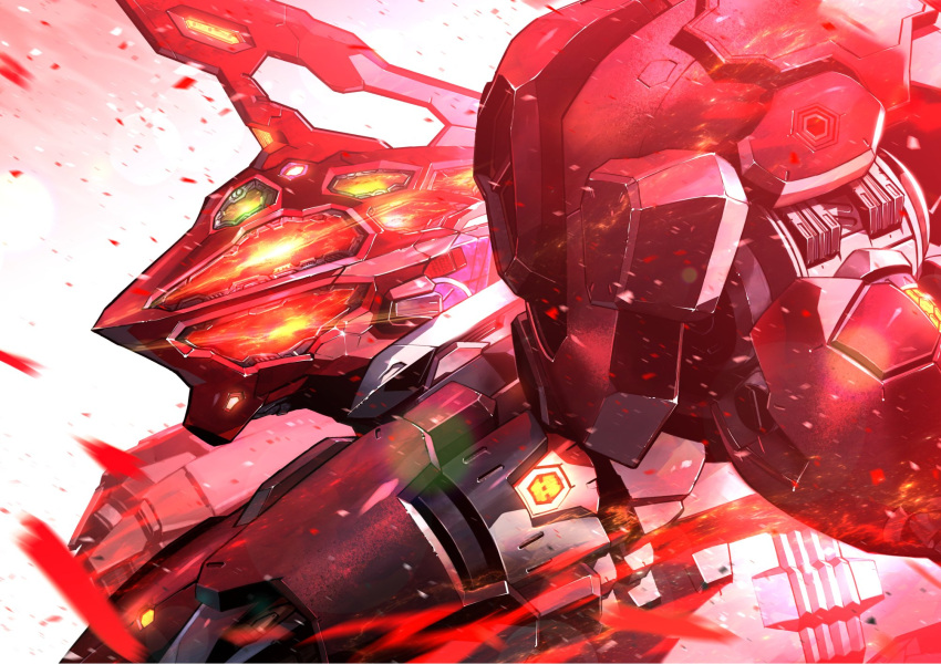 armored_core, armored_core_6, glowing, glowing_eyes, hal_826, handler_walter, highres, kuri_giepi