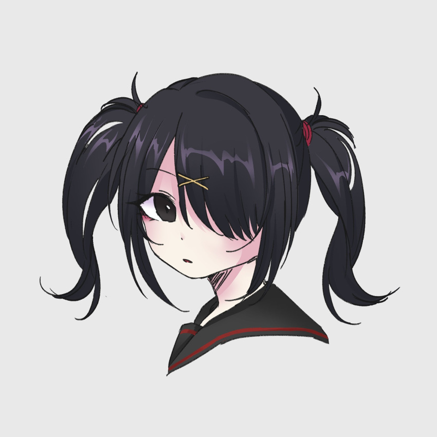 ame-chan_(needy_girl_overdose), black_eyes, black_hair, hair_ornament, hairclip, highres, human_experiment_(wwinterdotcom), needy_girl_overdose