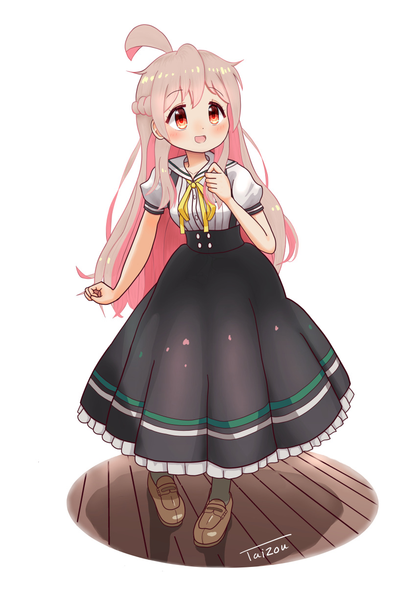 1girl, absurdres, ahoge, artist_name, blush, cosplay, genderswap, genderswap_(mtf)