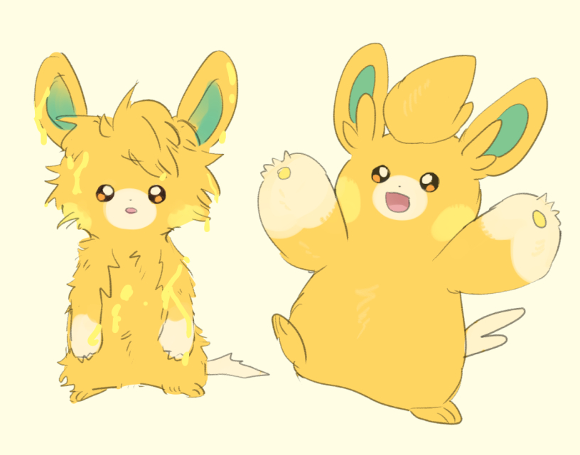 :d, arms_up, bright_pupils, brown_eyes, commentary_request, full_body, happy, multiple_views