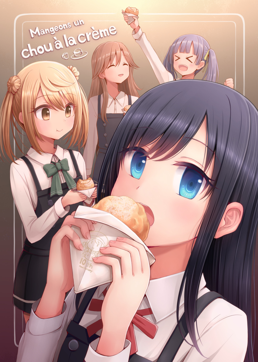 >_<, 4girls, arashio_(kancolle), arashio_kai_ni_(kancolle), asashio_(kancolle), asashio_kai_ni_(kancolle), black_hair, blue_eyes