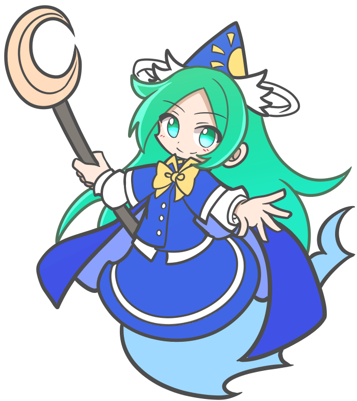 1girl, blue_headwear, blue_skirt, blue_vest, bow, bowtie, closed_mouth, full_body