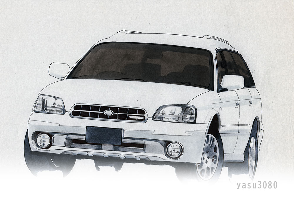 artist_name, car, faux_traditional_media, motor_vehicle, no_humans, original, painting_(medium), simple_background