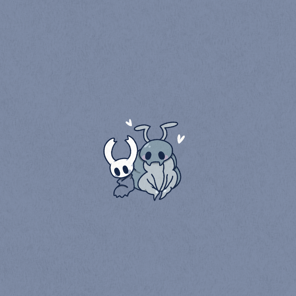 1girl, 1other, antennae, arthropod_girl, blank_eyes, blush, blush_stickers, bretta_(hollow_knight)