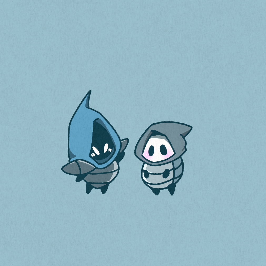 1boy, 1girl, alternate_costume, arthropod_boy, arthropod_girl, black_eyes, blank_eyes, blush