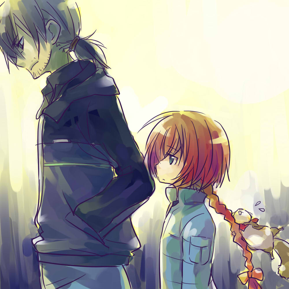 darker_than_black, green_eyes, hei, petya, red_hair, redhead, salon_(artist), single_braid