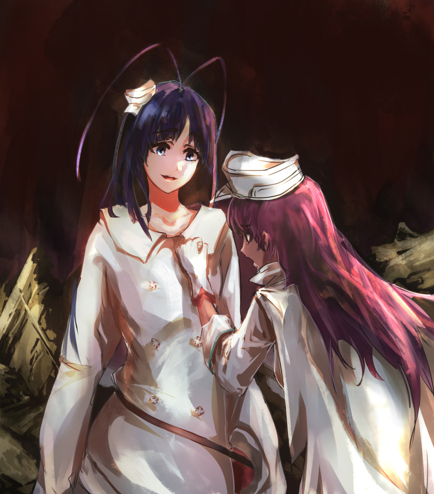 1boy, 1girl, absurdres, antenna_hair, bambietta_basterbine, black_hair, bleach, bleach:_the_thousand-year_blood_war