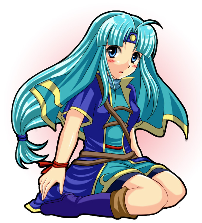 aqua_hair, bad_id, blue_eyes, blush, genderswap, golden_sun, gomabee, long_hair