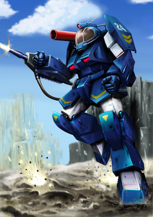 battle, cloud, clouds, desert, destinytiger, explosion, fang_of_the_sun_dougram, fire