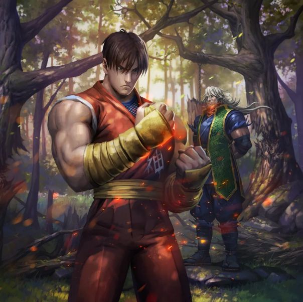 forest, grass, guy_(final_fight), muscular, muscular_male, nature, ninja, scarf