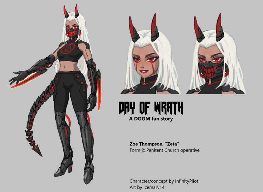 cyberpunk, day_of_wrath_(infinitypilot), doom_(2016), doom_(series), doom_eternal, highres, icemarv14, mantis_blades_(cyberpunk)