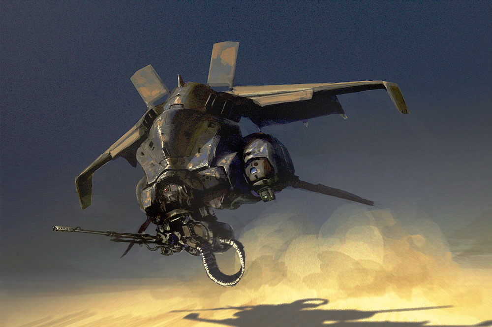 aircraft, airplane, ammunition_belt, cannon, desert, dust_cloud, flying, gunship