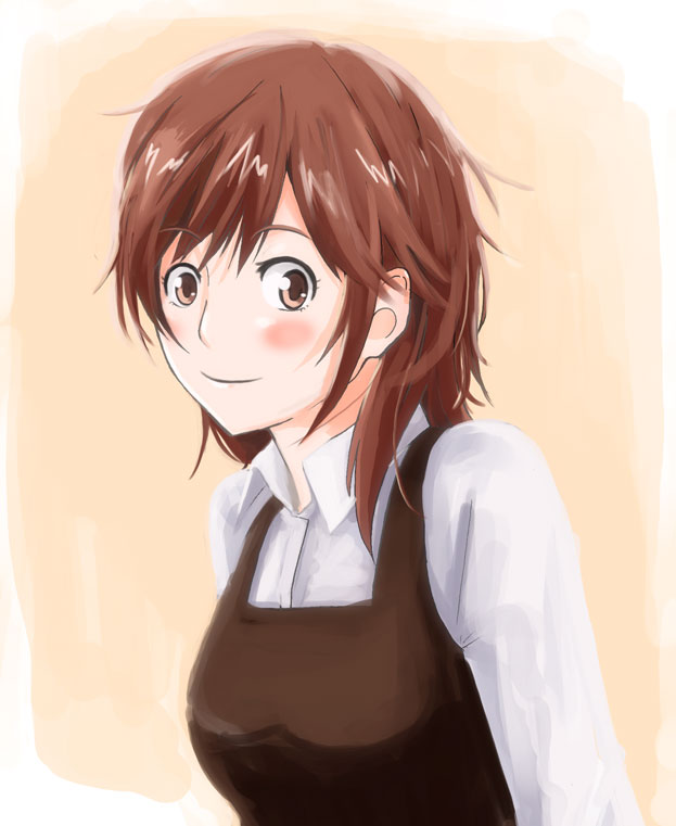 1girl, amagami, bad_id, brown_eyes, brown_hair, kaoru348, sakurai_rihoko, short_hair