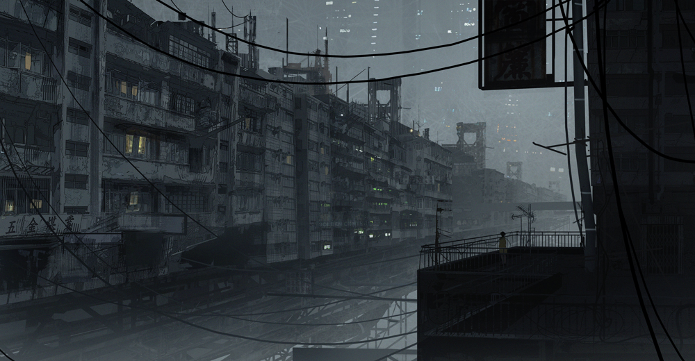1other, abandoned, apartment, building, fog, haruaki_(onkai_planaria), original, post-apocalypse