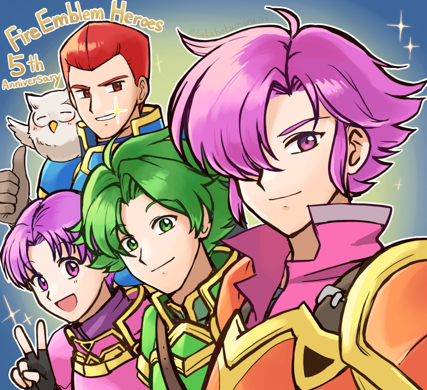 4boys, :d, betabetamaru, commentary_request, feh_(fire_emblem_heroes), fingerless_gloves, fire_emblem, fire_emblem:_mystery_of_the_emblem