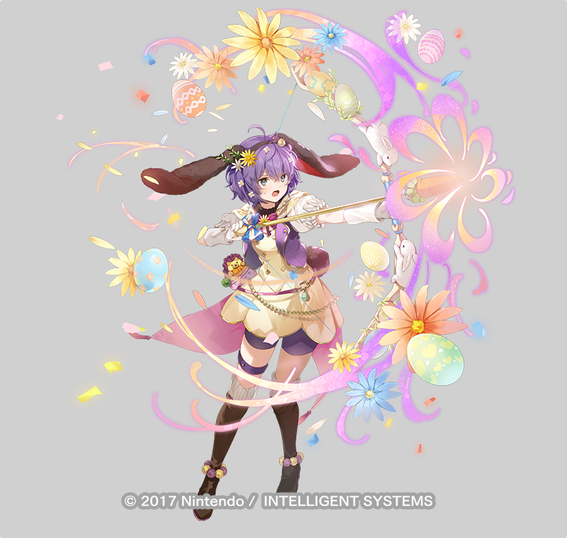 1girl, ahoge, animal_ears, arrow_(projectile), belt, bernadetta_von_varley, bernadetta_von_varley_(spring), boots