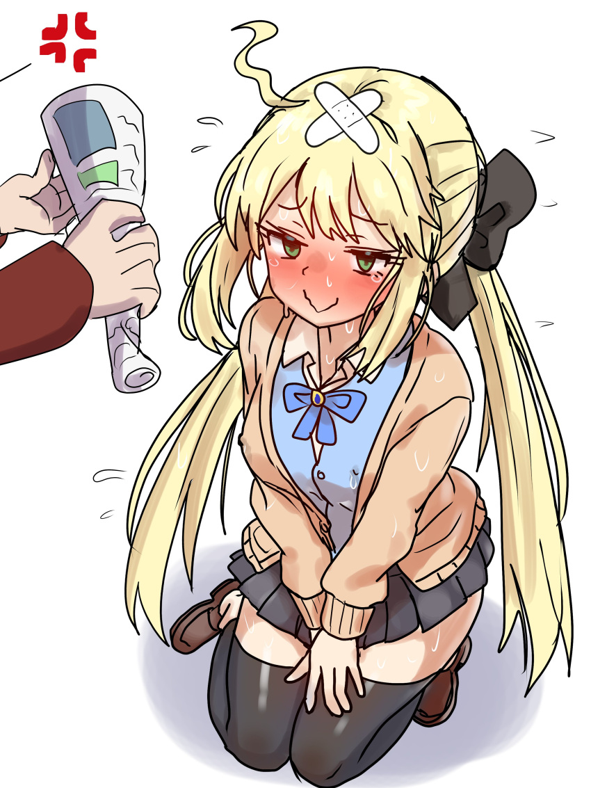 1girl, absurdres, ahoge, artoria_caster_(fate), artoria_pendragon_(fate), blonde_hair, blush, ebora
