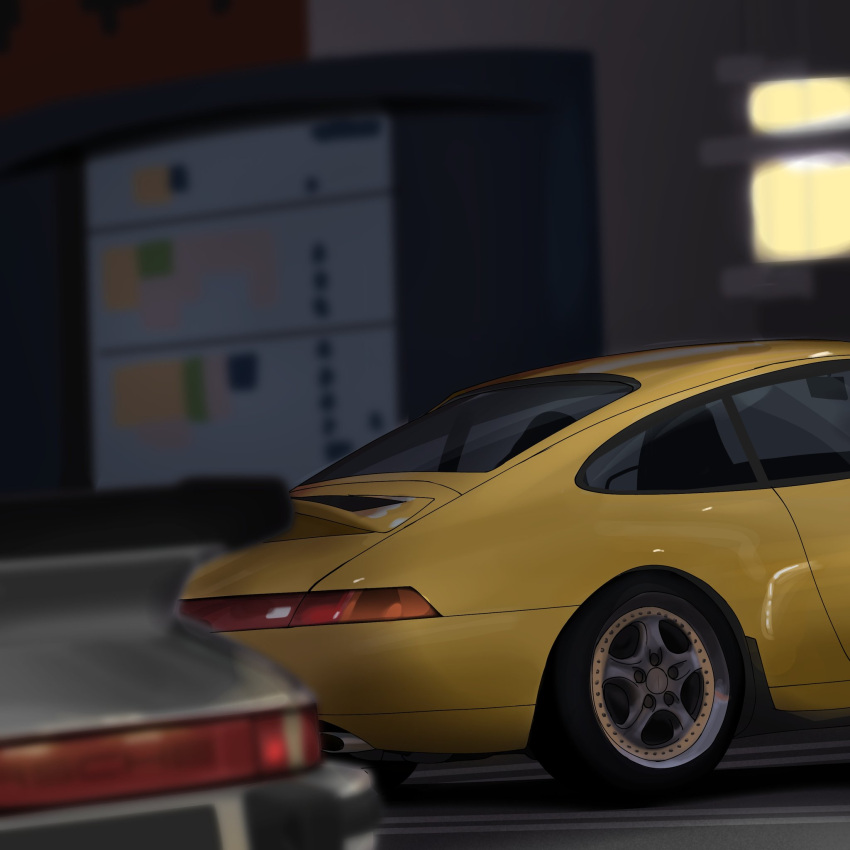 blurry, blurry_background, blurry_foreground, car, highres, motor_vehicle, no_humans, original