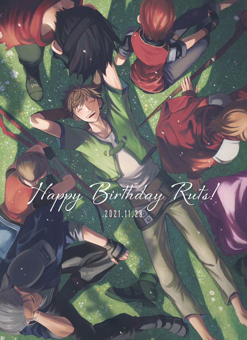 3girls, 4boys, absurdres, alec_(arc_the_lad), anrietta_rochefort, arc_the_lad, arc_the_lad_iii, black_hair