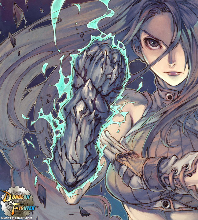 black_hair, dungeon_and_fighter, epic, long_hair, nen_master_(dungeon_and_fighter), solo, yi_lee, yilee