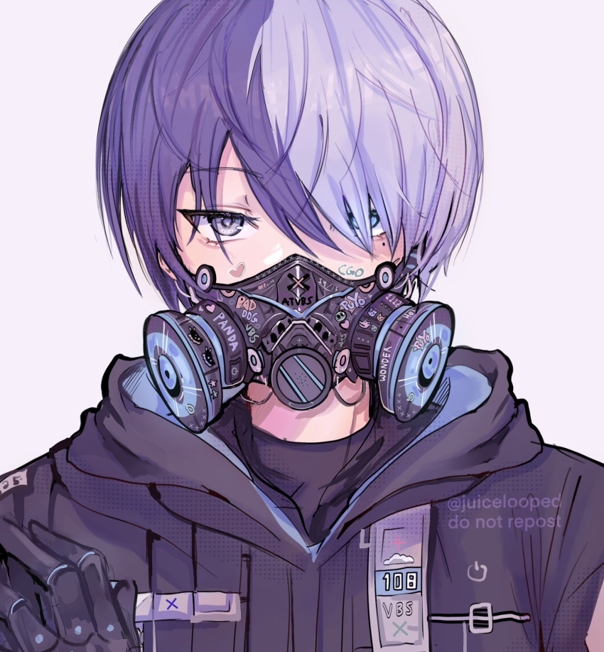 1boy, aoyagi_touya, blue_eyes, blue_hair, close_game/offline_(project_sekai), commentary, covered_mouth, dark_blue_hair