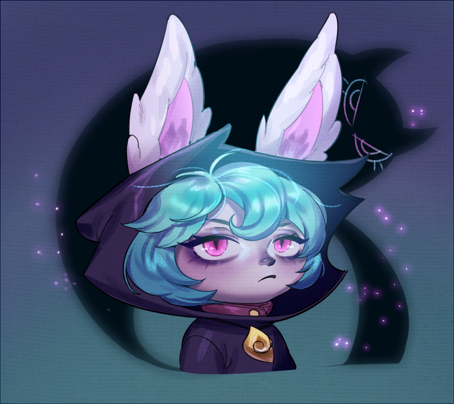 1girl, animal_ears, black_hoodie, cropped_torso, ears_through_headwear, frown, green_hair, hair_between_eyes
