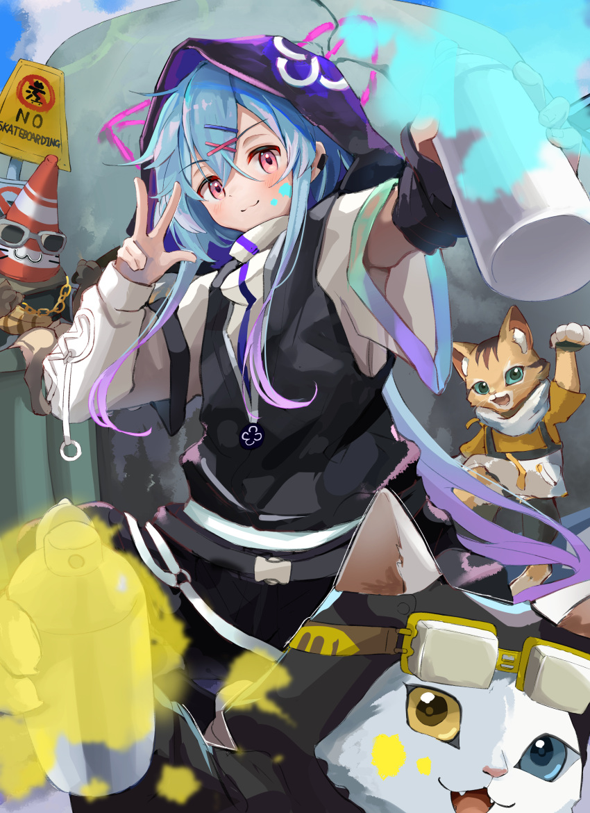 1boy, 3others, :3, absurdres, alternate_costume, arknights, black_gloves, black_jacket