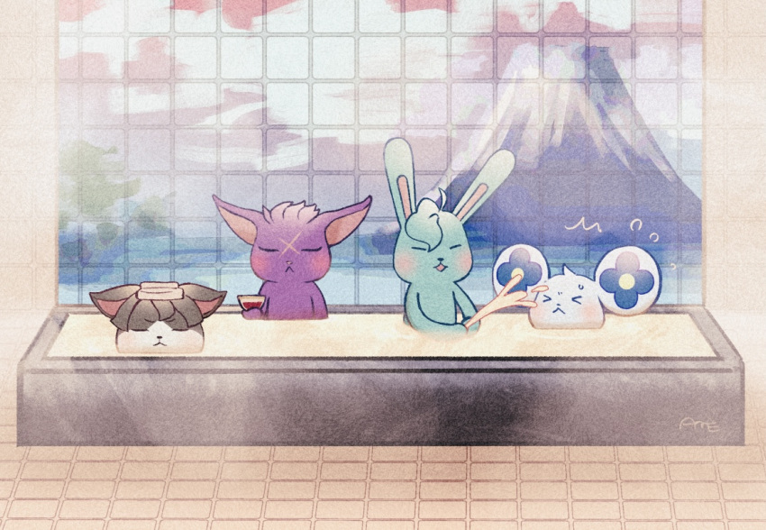 >_<, :<, ace_attorney, amemomism, bath, bathhouse, bathing, blush