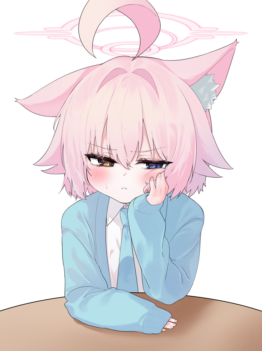 1girl, absurdres, ahoge, animal_ear_fluff, animal_ears, blue_archive, blue_eyes, blue_jacket