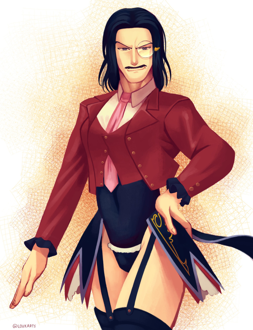 1boy, absurdres, cosplay, crossdressing, highres, lovkarts, monocle, ronove_(umineko)
