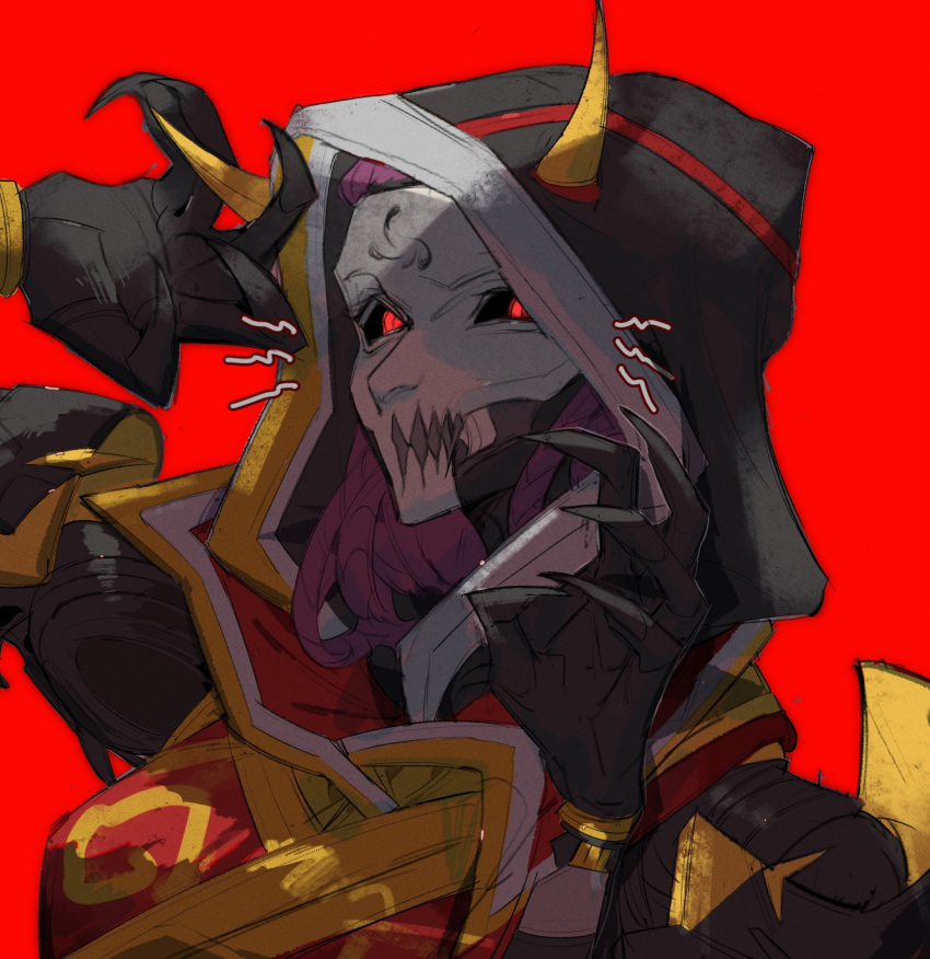 1girl, android, apex_legends, ash_(titanfall_2), black_sclera, cable, claw_pose, colored_sclera