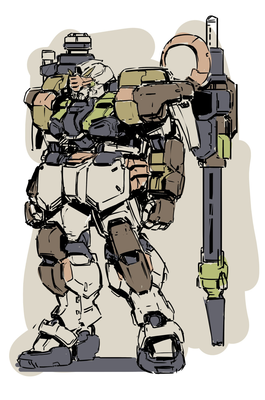 absurdres, buster_gundam, clenched_hands, full_body, gundam, gundam_seed, highres, j_z