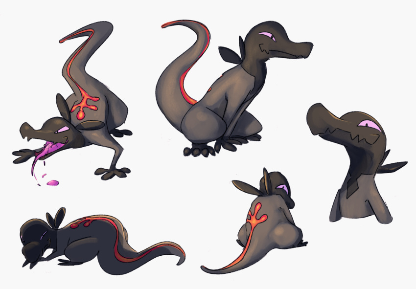 english_commentary, highres, multiple_views, no_humans, notaventura, pokemon, pokemon_(creature), procreate_(medium)