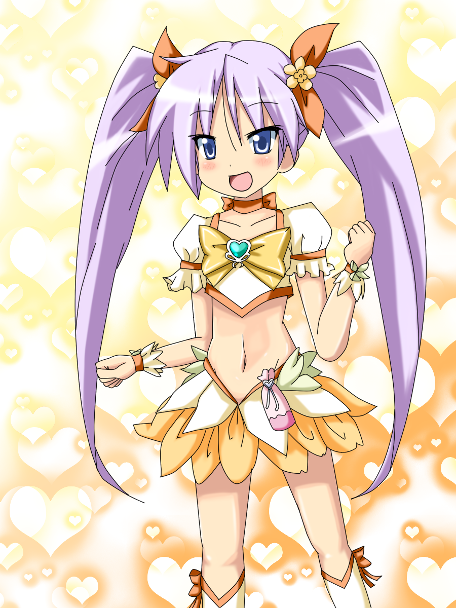 blue_eyes, boots, choker, collarbone, cosplay, cure_sunshine, cure_sunshine_(cosplay), dress