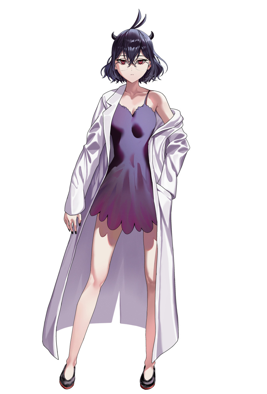 1girl, absurdres, antenna_hair, black_clover, black_clover:_sword_of_the_wizard_king, black_dress, black_footwear, black_hair