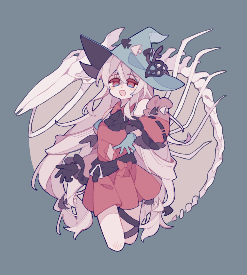 1girl, animal_skeleton, aqua_gloves, aqua_headwear, arknights, ascot, asymmetrical_gloves, avossu