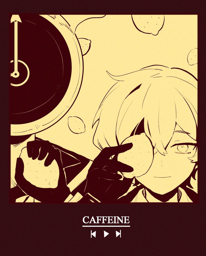 1boy, 1other, clock, closed_mouth, covering_one_eye, dante_(limbus_company), fast_forward_button, food