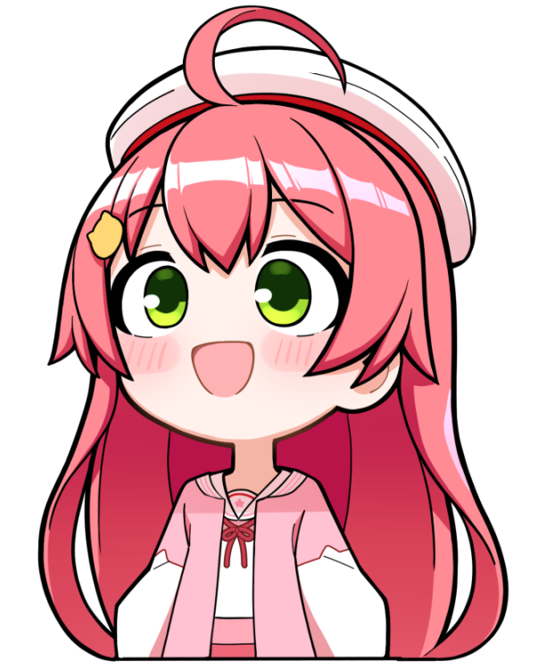 1girl, :d, ahoge, beret, blush_stickers, cat_hair_ornament, chibi, green_eyes