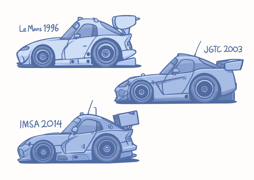 arhentol, car, chibi, dodge_(company), dodge_viper, english_commentary, evolution, from_side