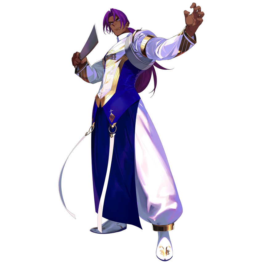 1boy, bhima_(fate), bhima_(second_ascension)_(fate), fate/grand_order, fate_(series), highres, holding, holding_knife