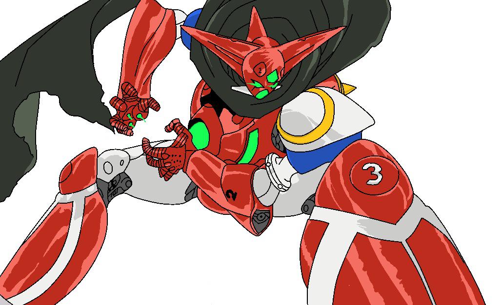 black_cape, cape, colorized, getter-1, getter_rays, getter_robo, getter_robo_anthology_-_shinka_no_ishi, glowing