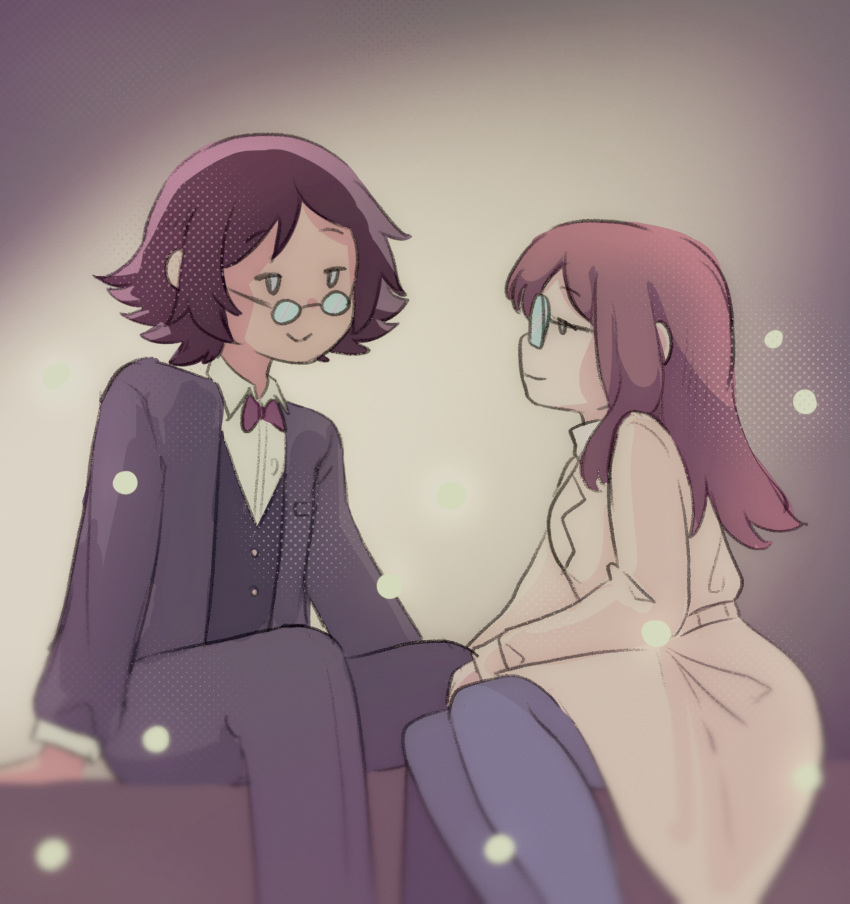1boy, 1girl, adventure_time, adventure_time:fionna_and_cake, betty_grof, bow, bowtie, brown_hair