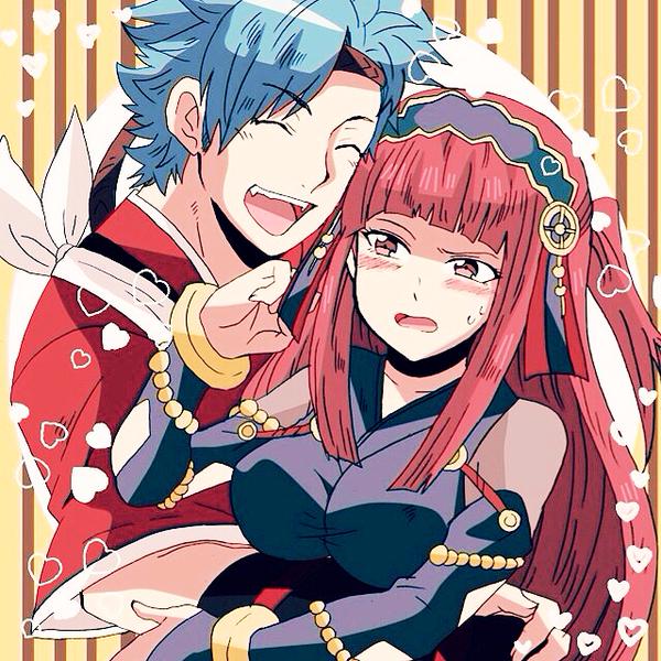1boy, 1girl, aqua_hair, breasts, couple, fire_emblem, fire_emblem_fates, hetero