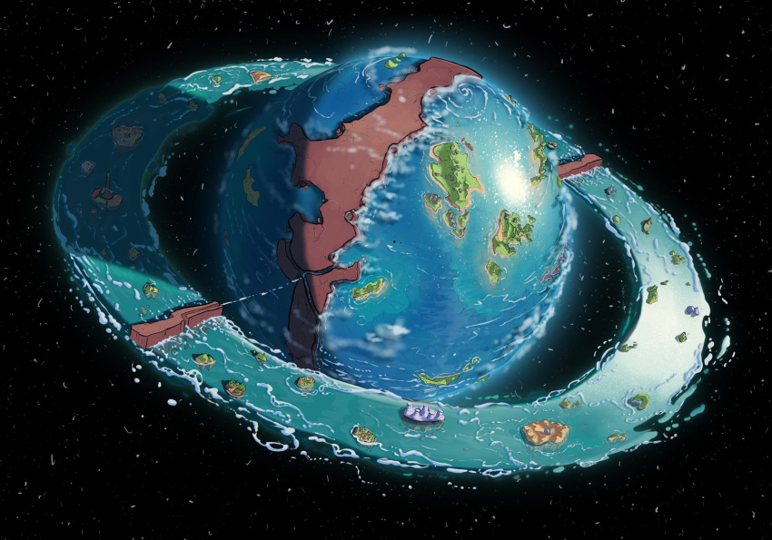 clouds, continents, desert, grass, highres, island, jesse_martin, mountain