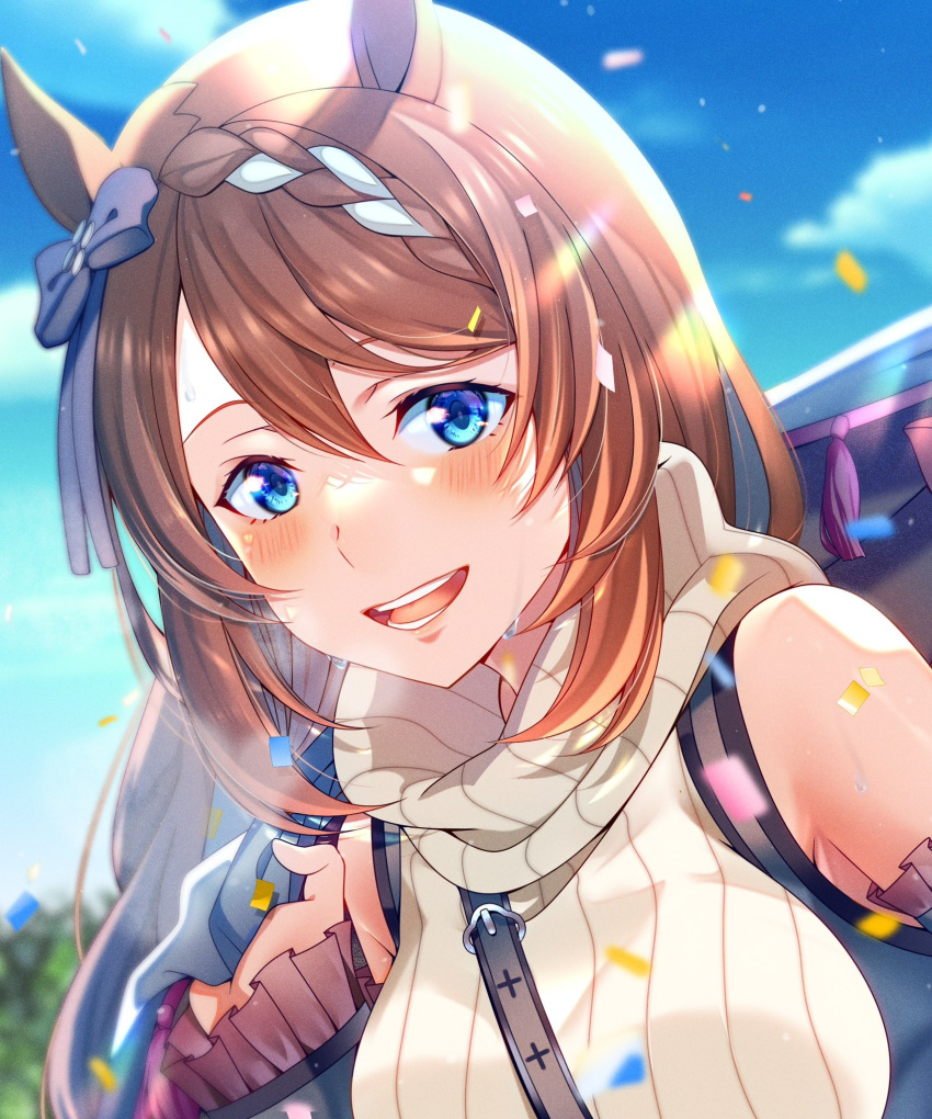 1girl, animal_ears, aoi_(07aoi15), blue_eyes, blurry, blurry_background, blush, braid